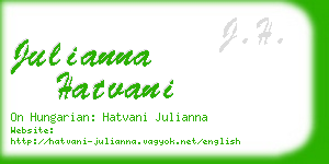 julianna hatvani business card